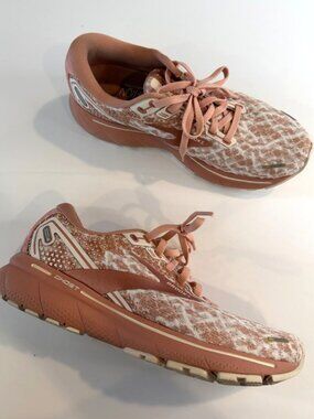 Brooks Women's Ghost 14 Brown Cloud White Coral Pink Running Shoe Size 6